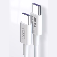 XO kabelis NB-Q190B PD USB-C - USB-C 2,0 m 60 W baltas