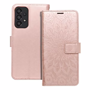 MEZZO Book чехол для Samsung A33 5G мандала розовое золото