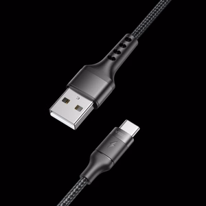 VEGER kabelis USB A į Type C PD 5A 100W AC03 1,2 m juodas