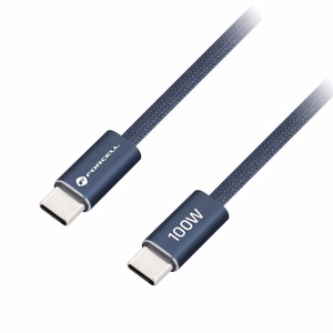 Laidas USB C į USB C Forcell F-Energy QC4.0 PD 5A 100W Cafule Color 1,2 m ACYH23 tamsiai mėlynas