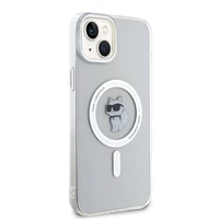 Dėklas telefonui Karl Lagerfeld IML Choupette Magnetinis MagSafe iPhone 15 Plus - permatomas (m)