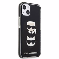 Karl Lagerfeld KLHCP13STPE2TK iPhone 13 mini 5,4 "juodas kietas dėklas Karl & Choupette Head