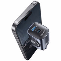 Tinklo įkroviklis USAMS CC293 T67 20W iWatch 1xUSB-C 1xUSB-A tamsus
