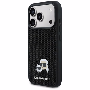 Karl Lagerfeld Rhinestones Karl&Choupette Pin Case for iPhone 17 Pro - Juodas
