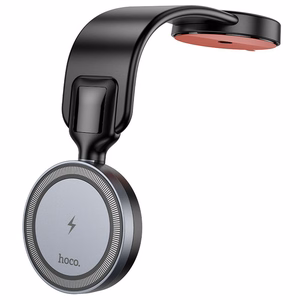 Belaidis automobilinis įkroviklis-laikiklis Hoco (HW29) (MagSafe 15W) tvirtinamas ant konsolės/lango juodas