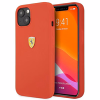 Ferrari FESSIHCP13SRE iPhone 13 mini 5.4" kietas silikoninis dėklas raudonas/raudonas