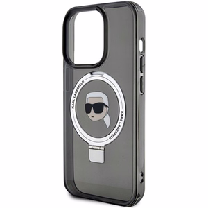 Karl Lagerfeld KLHMP15XHMRSKHK iPhone 15 Pro Max 6.7" чёрный/чёрный жёсткий чехол Ring Stand Karl Head MagSafe