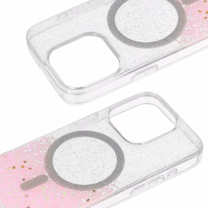 Tel Protect Moonlite Magnetinis dėklas telefonui Iphone 14 Pro rožinis skaidrus