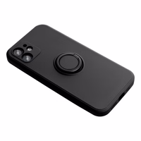 SILIKONINIS ŽIEDAS dėklas telefonui XIAOMI Redmi Note 14 4G (GLOBAL - 164,84mm x 78,15mm x 8,16mm) juodas