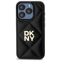 DKNY Quilted Stack Logo dėklas telefonui iPhone 15 Pro - juodas