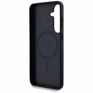 Guess Odinis 4G Spalvotas Žiedas Klasikinis Logotipas Magnetinis Samsung Galaxy S25 dėklas juoda