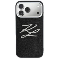 Karl Lagerfeld IML Glitter KL Diamond Logo Case for iPhone 17 Pro Max - Black