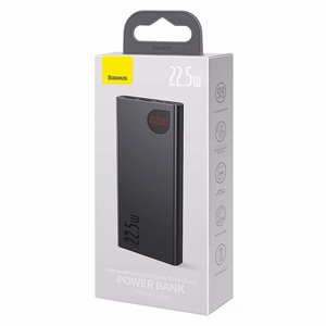 Išorinė baterija Power Bank Baseus Adaman 22.5W 10000mAh juoda PPAD070001