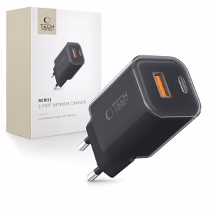 Tech-Protect NCM33W 2 jungčių PD33W/QC3.0 sieninis įkroviklis - juodas