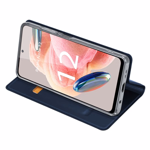 Dux Ducis Skin Pro чехол для Xiaomi Redmi Note 12 флип карточный кошелёк подставка синий