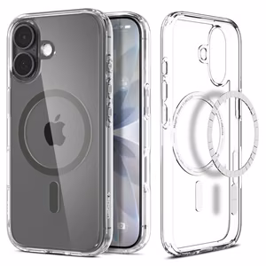 Spigen Ultra Hybrid Magnetinis dėklas telefonui iPhone 17 - Skaidrus pilkas