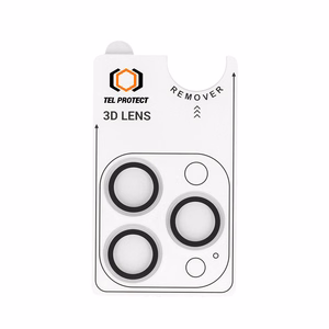 Tel Protect 3D Lens skaidrūs grūdinti apsauginiai stiklai Apple iPhone 18 Pro / 18 Pro Max kameros lęšiams (3 vnt.)