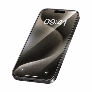 Benks Grūdintas stiklas Arc Shield Pilnas Padengimas (GA61) Iphone 15 Pro juodas