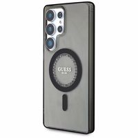 Guess Krištolai Spausdintas Klasikinis Logotipas Magnetinis Samsung Galaxy S25 Ultra dėklas juoda