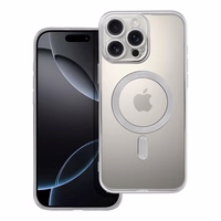 ELECTRO MAG COVER dėklas telefonui suderinamas su Magnetiniu IPHONE 16 Pro Max sidabrinis