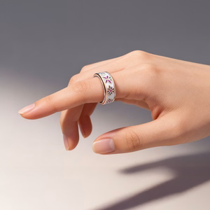 Forever Smartring Botanical SR-101 rožinis auksas dydis 8