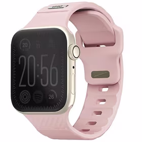 UNIQ dirželis Stride Apple Watch Series 1/2/3/4/5/6/7/8/9/SE/SE2 38/40/41mm FKM guminis rožinis