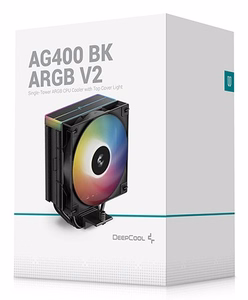 DeepCool AG400 BK ARGB V2 Mikroschemų rinkiniui Ventiliatorius 12 cm Juoda 1 vnt