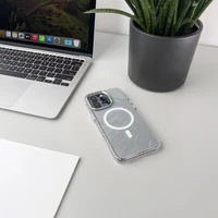 Blizgus magnetinis dėklas telefonui Samsung Galaxy A26 5G - baltas