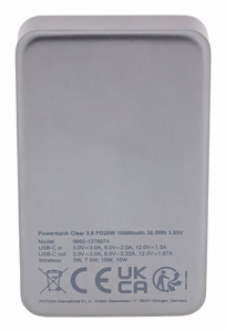 PATONA 9992 nešiojamasis įkroviklis Ličio polimeras (LiPo) 10000 mAh Juoda