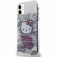 Hello Kitty IML Kitty ant plytų grafiti dėklas iPhone 11 / Xr - balta