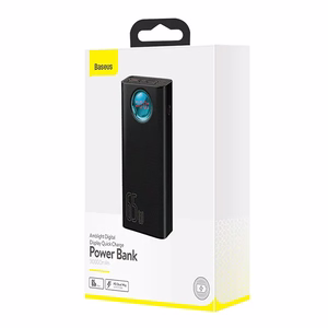 Išorinė baterija Power Bank Baseus Amblight 65W 30000mAh juoda PPLG000101