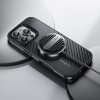 Benks Montage magnetinis Armor Pro Kevlar dėklas su metaliniu rėmeliu 600D+1500D Iphone 16 Plus telefonui juodas