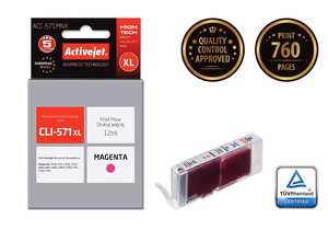 Activejet ACC-571MNX – purpurinio rašalo kasetė, pakeičia Canon CLI-571XL M, 12 ml, Supreme