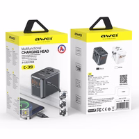 Universalus kelioninis įkroviklis Awei C-39 35W GaN 2xUSB-A/3xUSB-C juodas