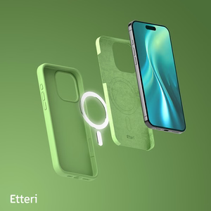 "Etteri" silikoninis magnetinis dėklas "iPhone 16 Pro Max" 6,9" šviesiai žalias