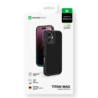 AmazingThing Titan Max Dėklas telefonui su 1500D aramidinių pluoštų iPhone 16 - juodas