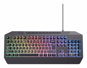 Trust GXT 836 Evocx klaviatūra žaidimams USB QWERTY US anglų juoda