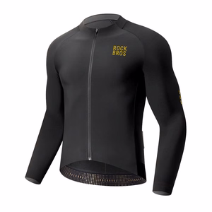 Rockbros YDWT020 Diamond Spring/Autumn/Winter Cycling Jersey, Size XXL - Black