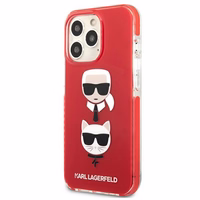 Karl Lagerfeld Karl & Choupette Head dėklas telefonui iPhone 13 Pro / iPhone 13 - raudonas