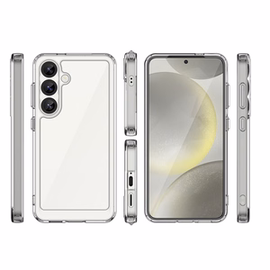 Kosmoso dėklas Samsung Galaxy S25 Edge su lanksčiu rėmu - permatomas
