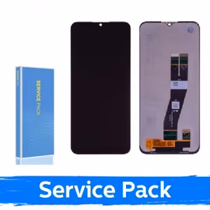 Ekranas skirtas Samsung A037G A03s EU juodas (Service Pack / Aftermarket)(NF version)