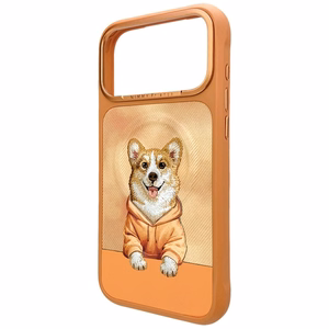 Nimmy Gentle Pets Series Dog MagSafe dėklas iPhone 17 Pro oranžinis