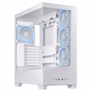 ASUS A31 Plus TG ARGB WHITE „Midi Tower“ Balta