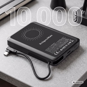 Kruger&Matz išorinė baterija, 10000 mAh, Li-Polymer, QC ir PD, CCC sertifikatas Azijos šalims