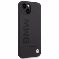 Dėklas BMW BMHMP14MSLBLBK iPhone 14 Plus 6.7 "juodas / juoda kietas dėklas Silikoninis Parašo Logotipas Magnetinis