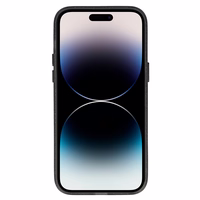 Dėklas fotoaparatui Iphone 13 Pro Max su skystais blizgučiais - juodas