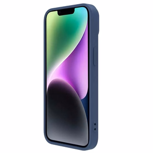 Dėklas Nillkin CamShield Silky Silicone Apple iPhone 15 Plus tamsiai mėlynas