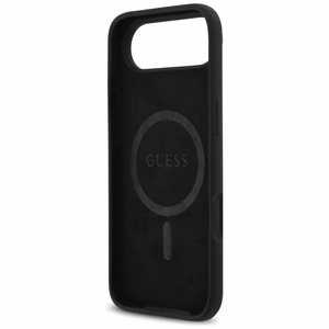 Guess Silikoninis Trikampio Logotipo Magnetinis dėklas telefonui iPhone 17 Air - juoda