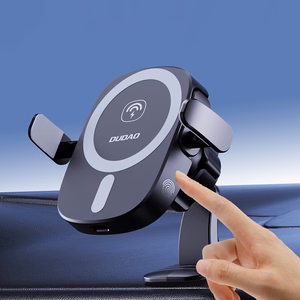 Dudao FW11 automobilinis telefono laikiklis su 15W indukciniu įkrovikliu oro angai / prietaisų skydeliui - juodas