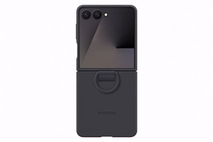 Samsung dėklas su žiedu Samsung Galaxy Z Flip7 - juodas